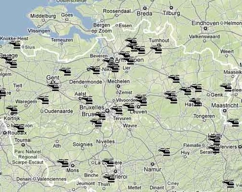 Liste des hliports belges avec leurs caractristiques